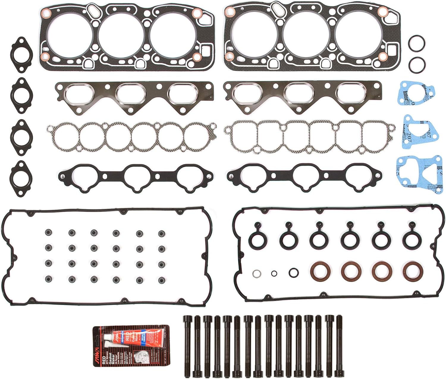 Head Gasket Set Intake Exhaust Valves for 3.5L 6G74 L937