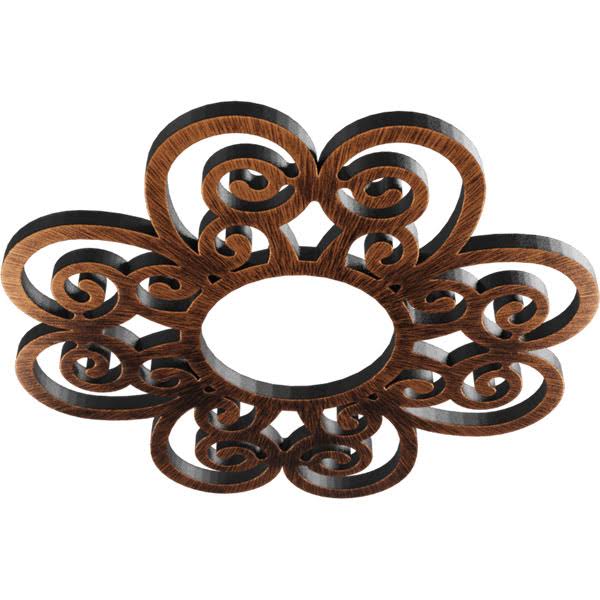 26x22OD x 8 7/8x22ID x 3/4x22P PVC Pierced Ceiling Medallion O7200