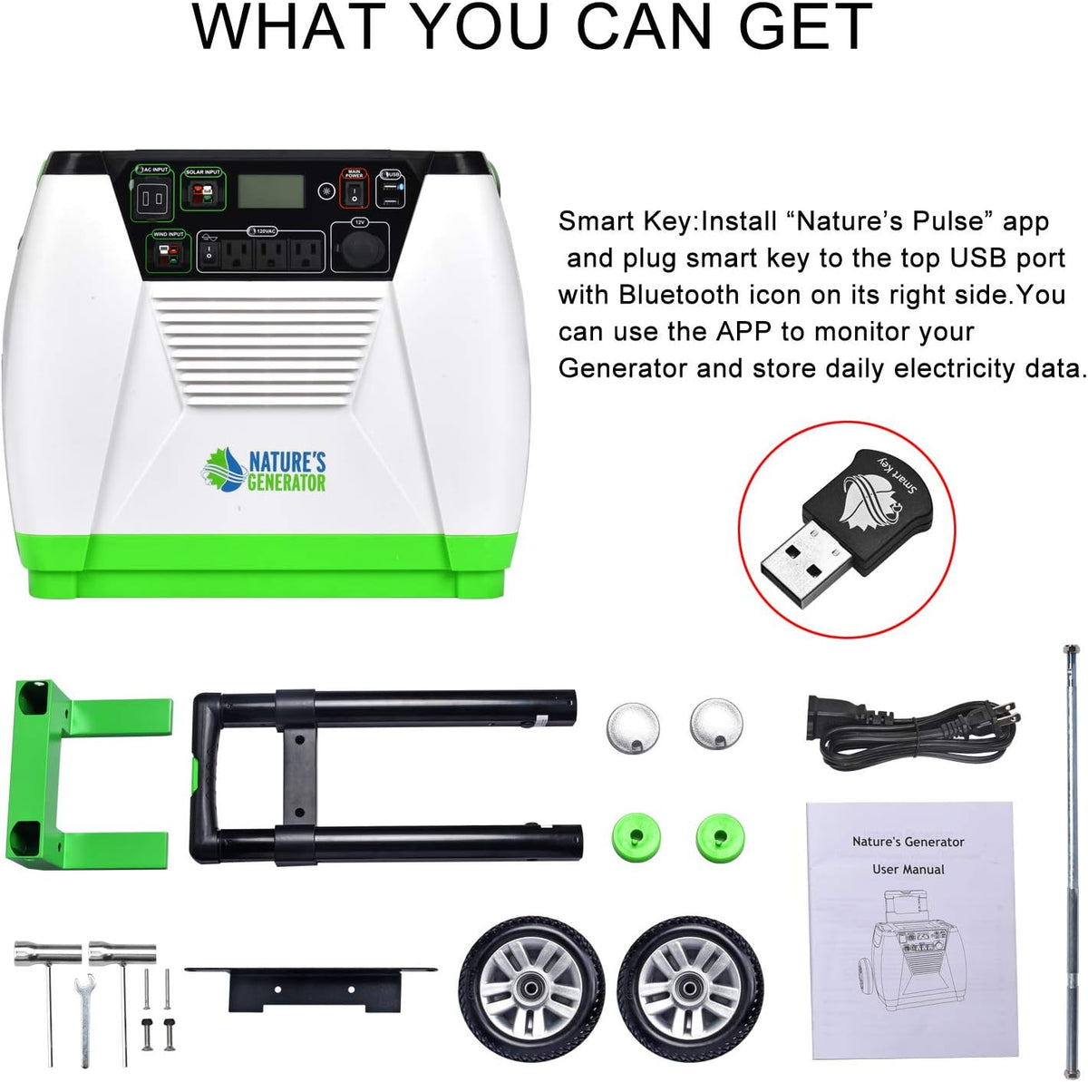 1800w Solar and Wind Powered Generator with Cart A48214