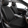 Black Leather Full Set Car Seat Covers with Steering Wheel Cover W740