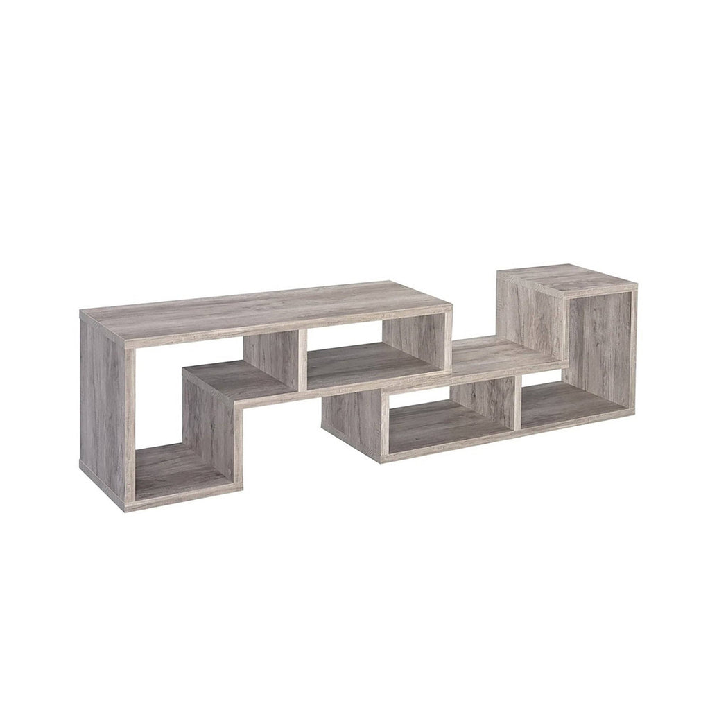 Grey Driftwood 2-Piece L-Shaped Bookcase Set A9009