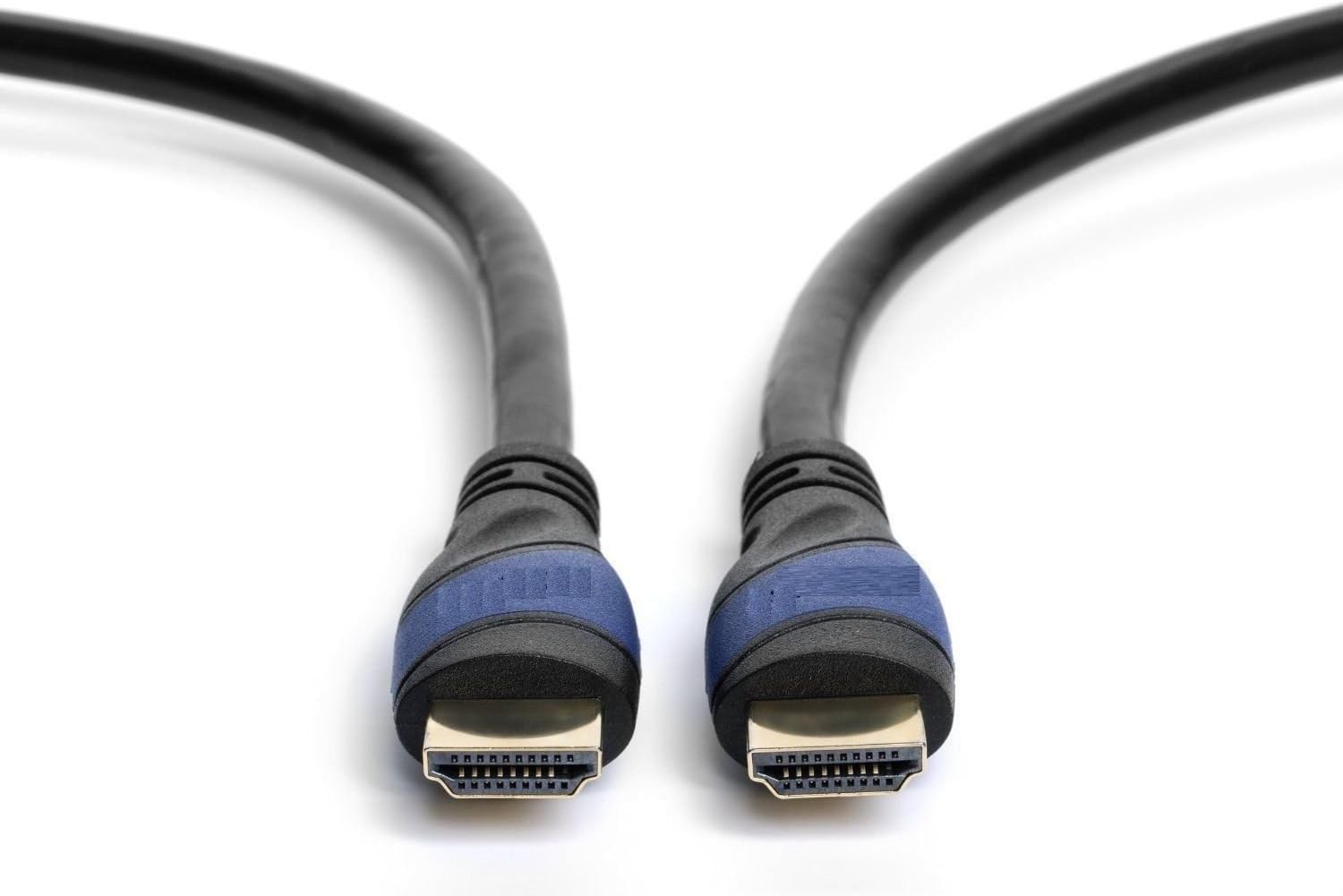 Braided Nylon HDMI Cable with Ferrite Core Blue 100 Feet Pack of 2 Z861624