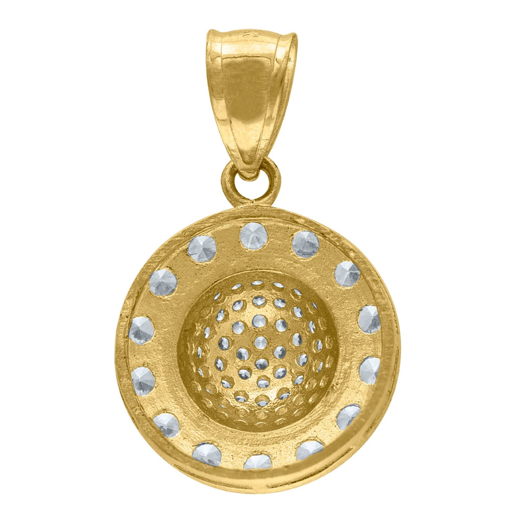 10k Yellow Gold CZ Charm Pendant Necklace L94605