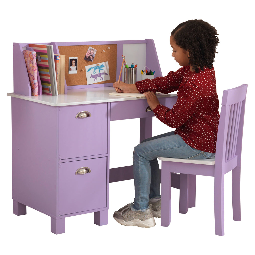 Lavender Study Desk with Chair J3861