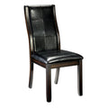 Black Faux Leather Padded Dining Chair Set of 2 C912987