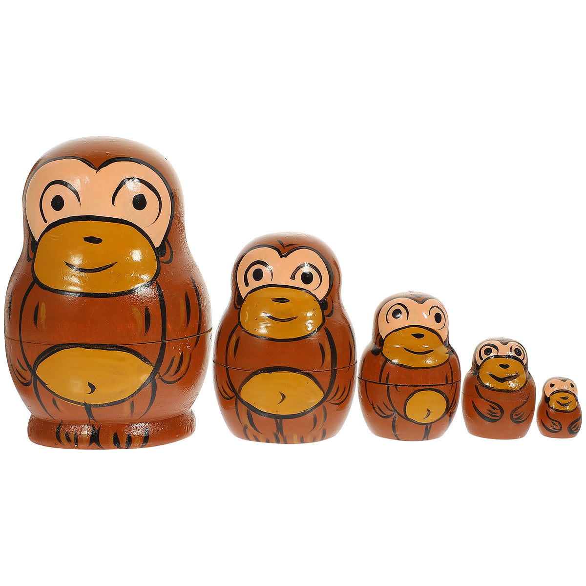 1 Set of Russian Matryoshka Dolls Monkey Stacking Dolls Nesting Dolls H4914