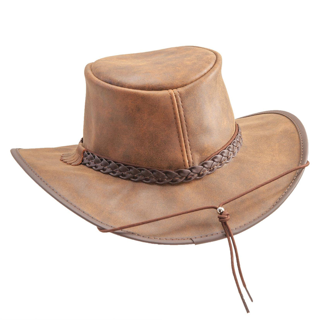 Brown Leather Bomber Hat B381080