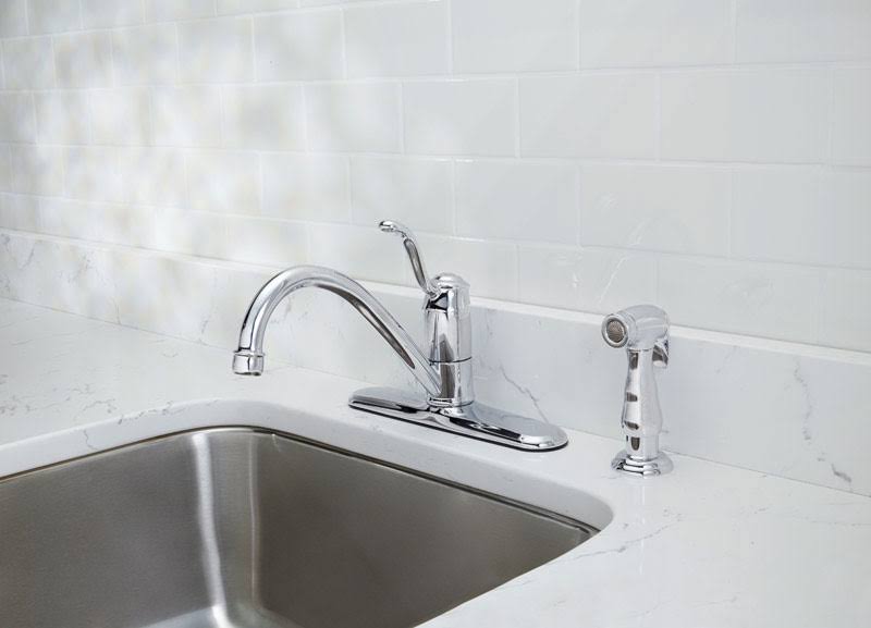 Chrome Kitchen Faucet with Side Sprayer P722989