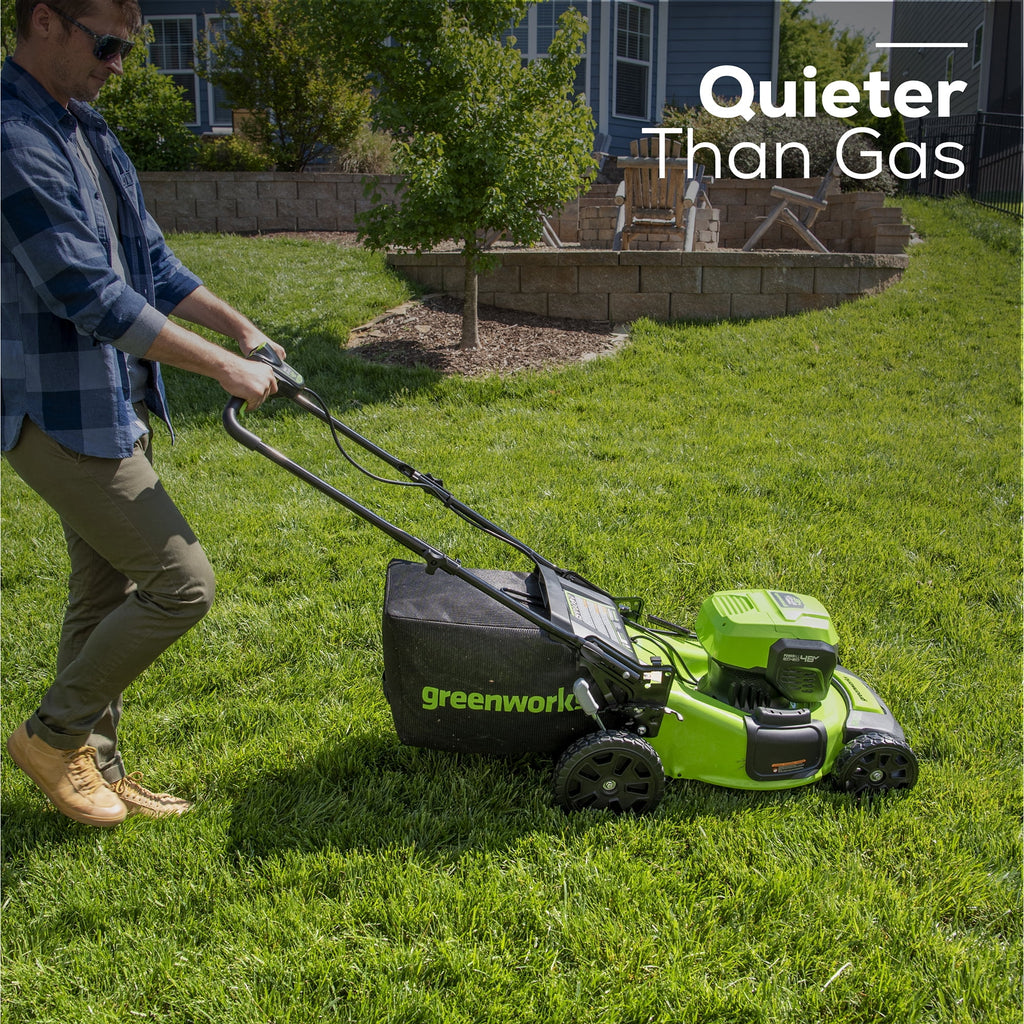 48V 20" Battery-Powered Lawn Mower with Two 4.0Ah Batteries & Charger V362