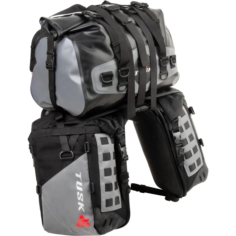 Rackless Luggage System with Medium Dry Duffel Tail Bag Standard Heat Shield O4221
