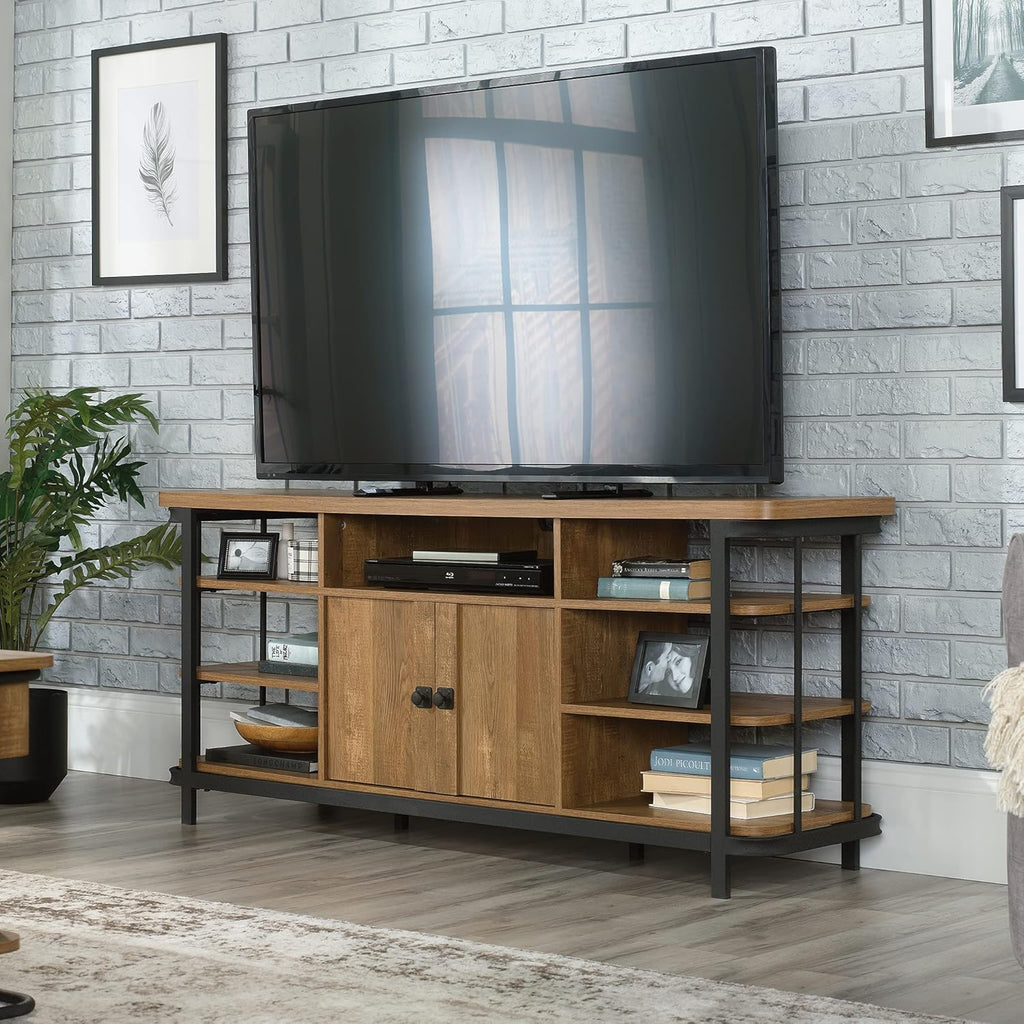 TV Credenza, Etched Oak Finish N906