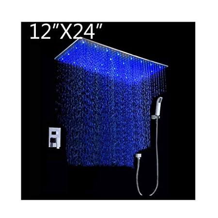 Rainfall LED Shower Set Double-Function Valve Brass Handheld Shower Oil Rubbed Bronze K25906