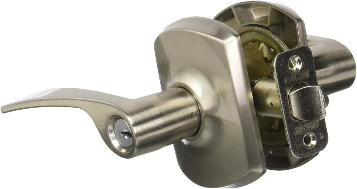 Satin Nickel Keyed Entry Door Lever X25552