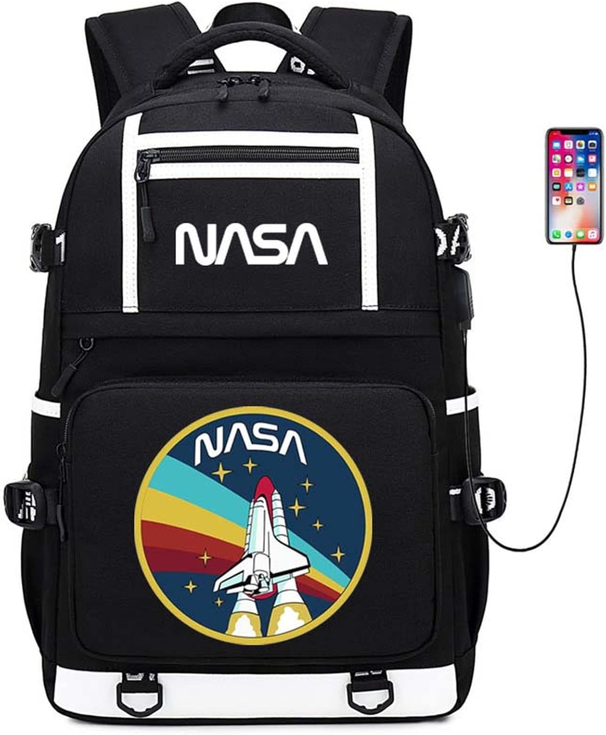 NASA Astronaut USB Backpack Laptop Bag N497