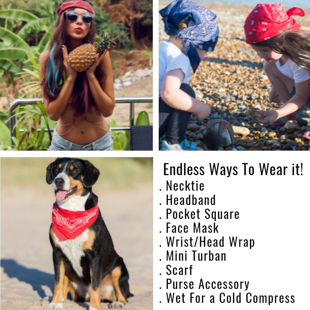 96 Pc 100% Cotton Double Sided Bandanas Z641433