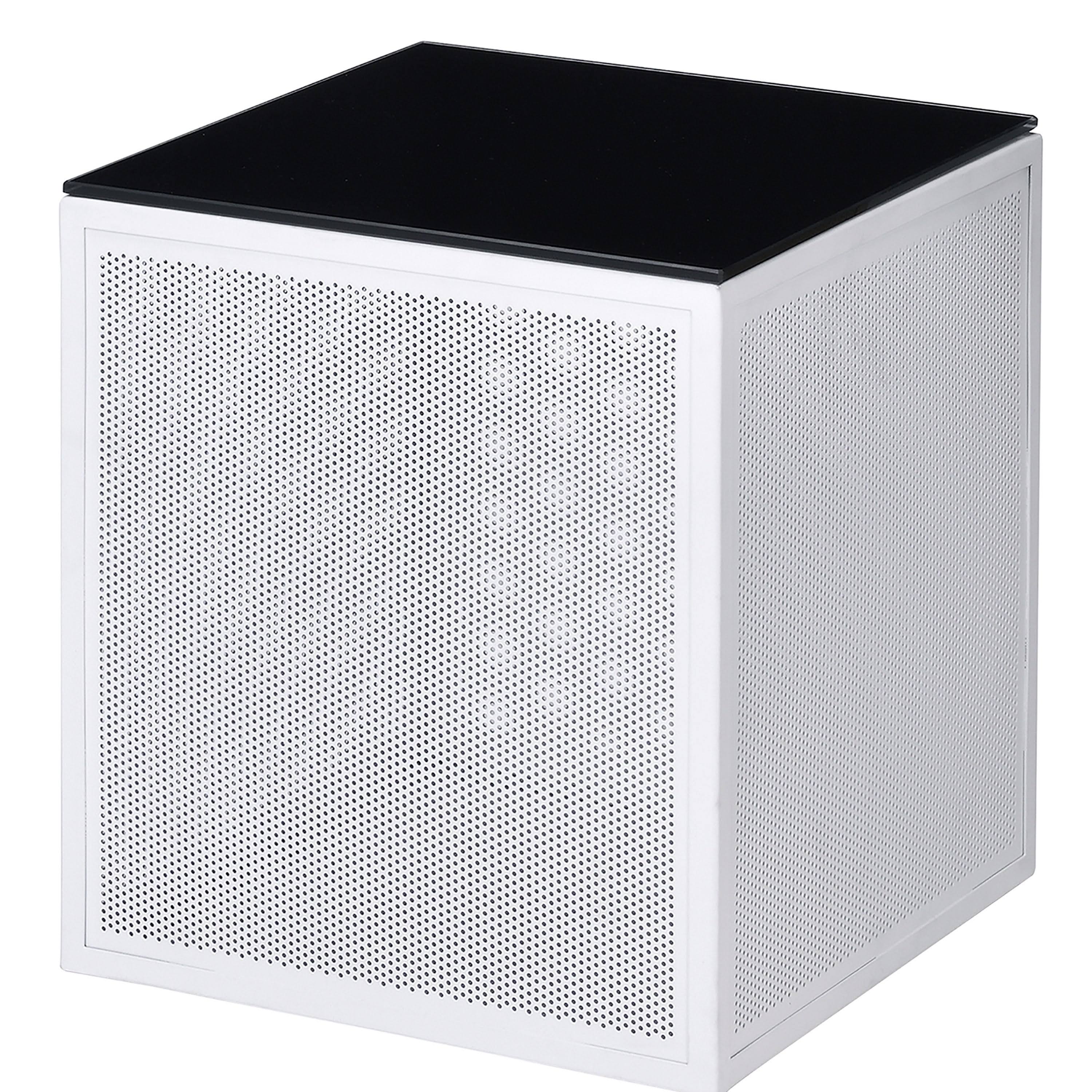 White Glass Top Side Table D73288