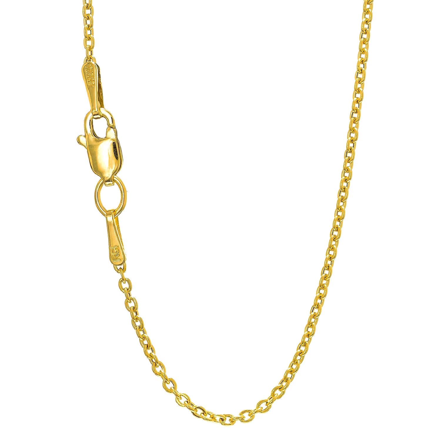 14k Yellow Gold Chain Necklace 20" U137