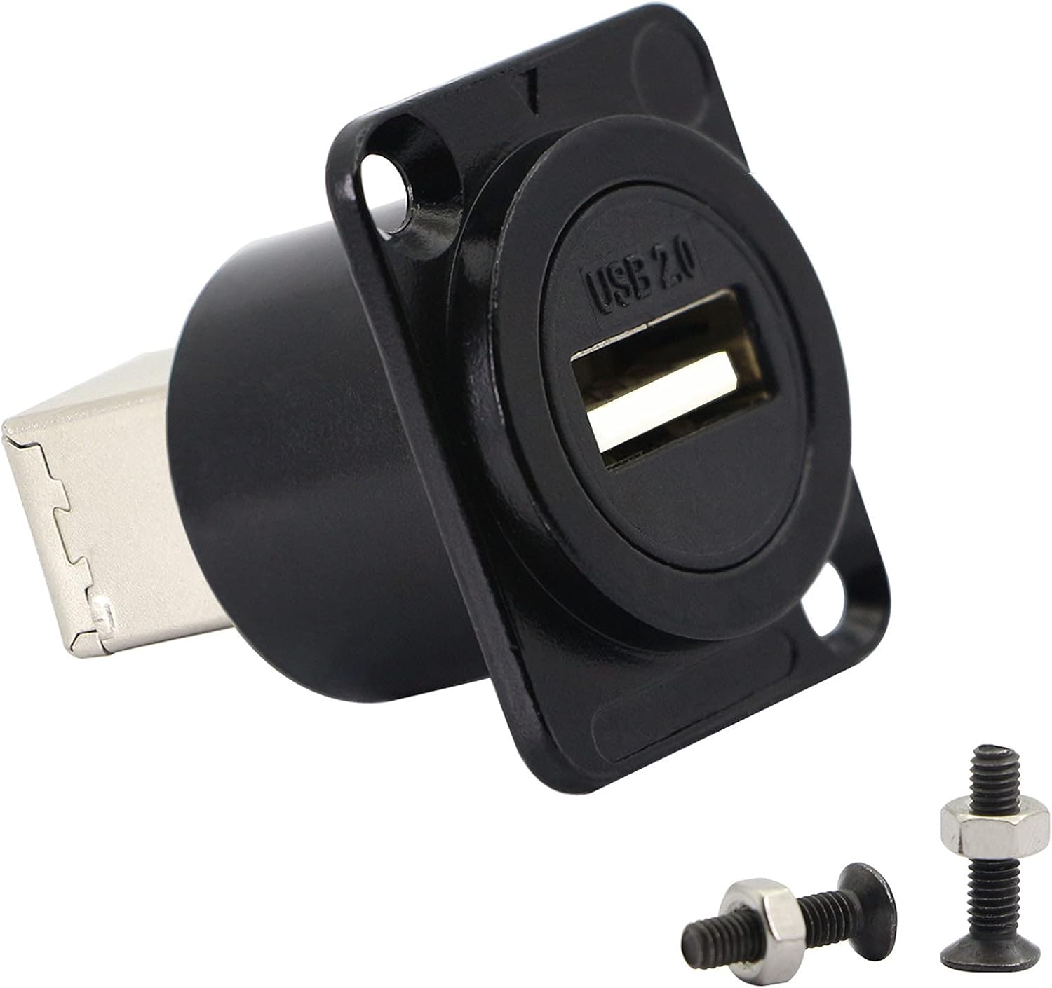 Panel Mount USB A-Female to B-Female Connector R187601