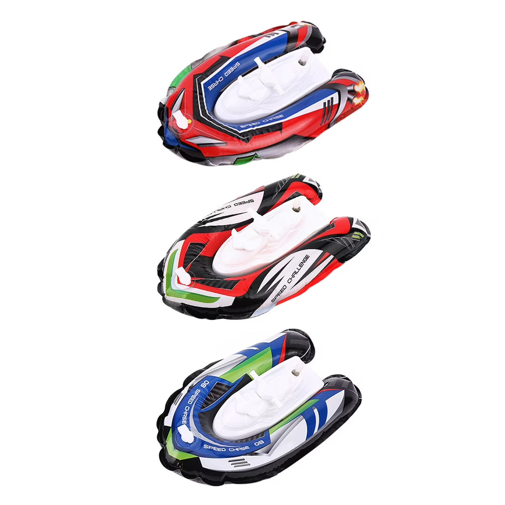 Inflatable Jet Ski Infant Toys Tub Motor Boat Baby Toddler 3 Pcs U192
