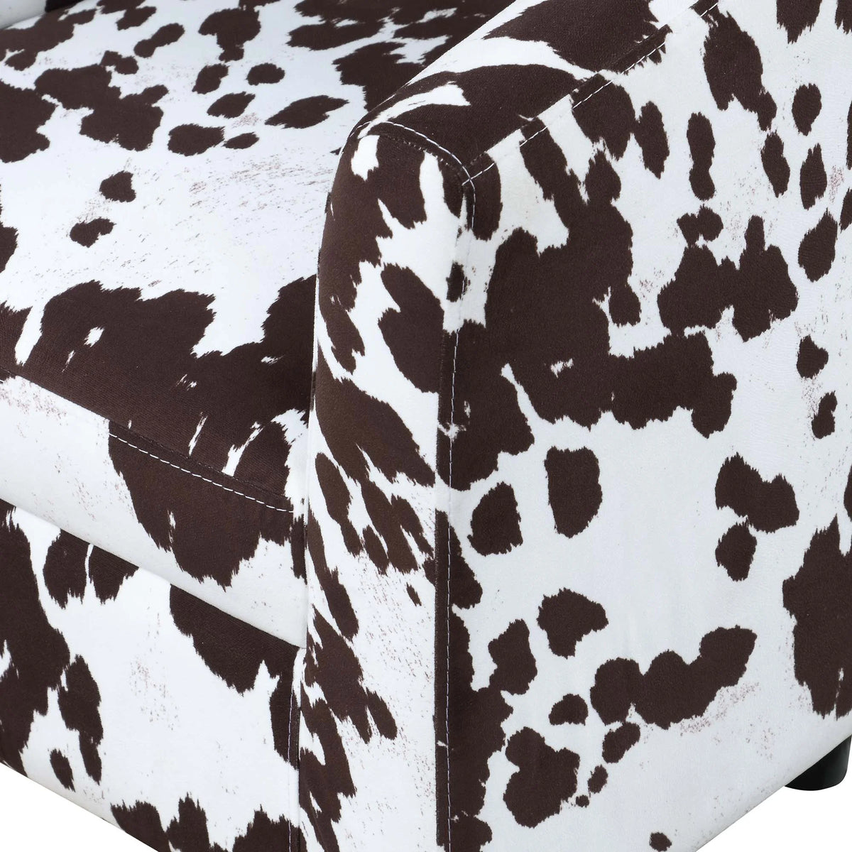 Brown Cow Print Accent Chair with Ottoman P10592
