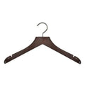 Jacket Hanger, Wood, Mahogany, 17x22L, Pkg QTY 24 X729196