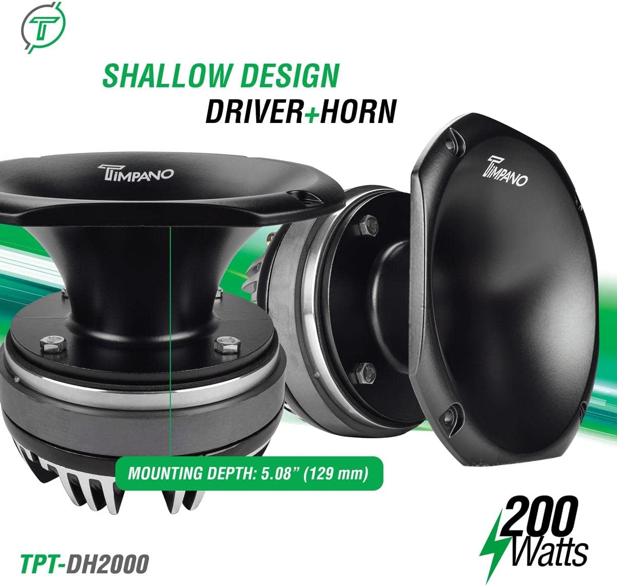 2" Exit Compression Driver Horn 8 Ohm 109 dB Aluminum Horn Ferrite Driver Pack of 2 M921