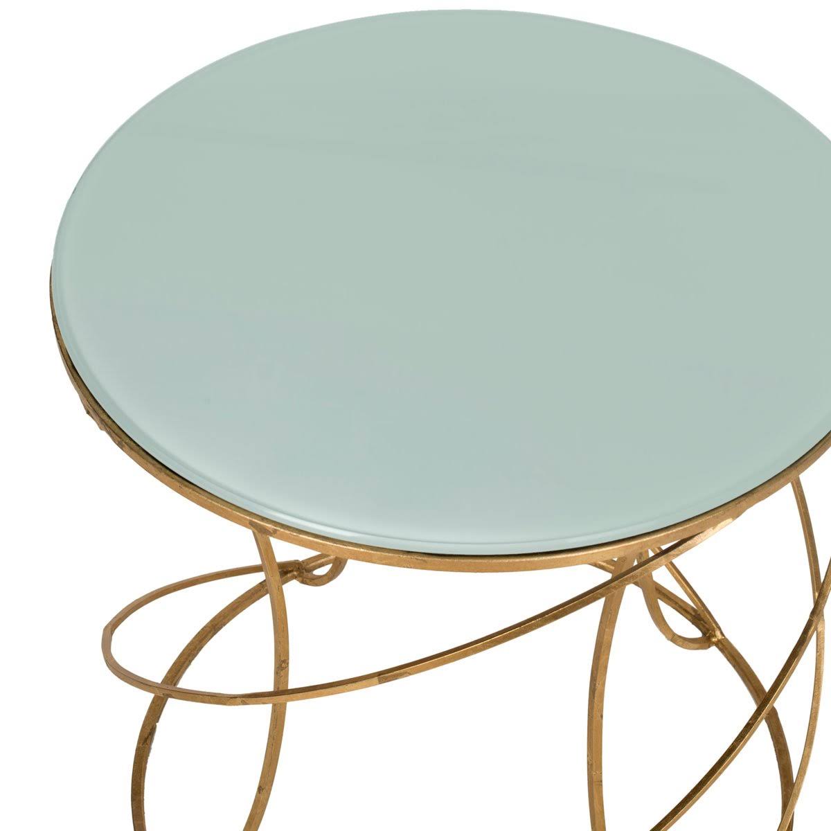 Gold/Black Glass Accent Table F29048