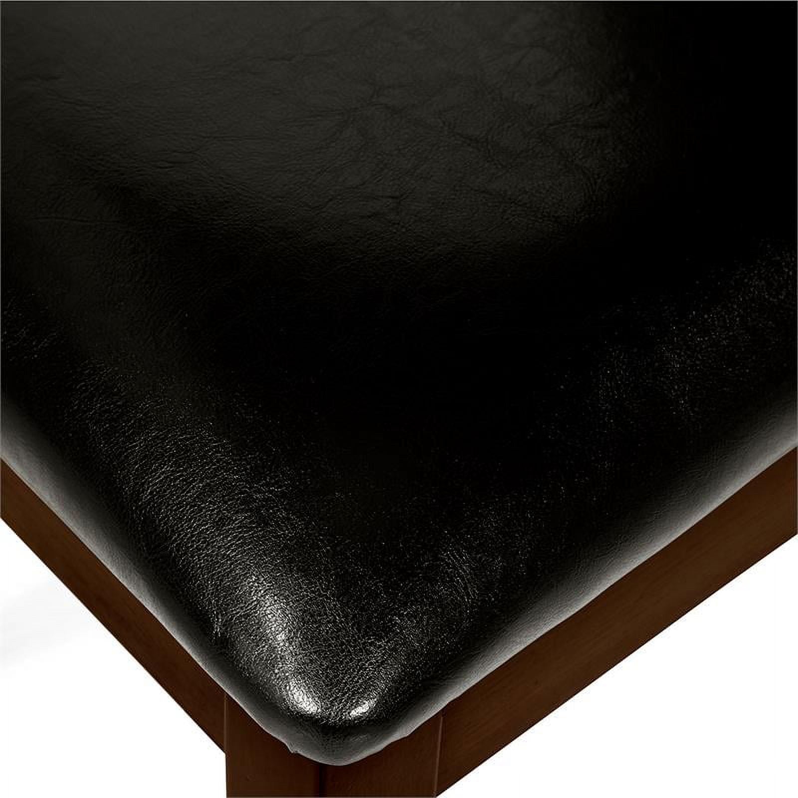 Black Faux Leather Padded Dining Chair Set of 2 C912987