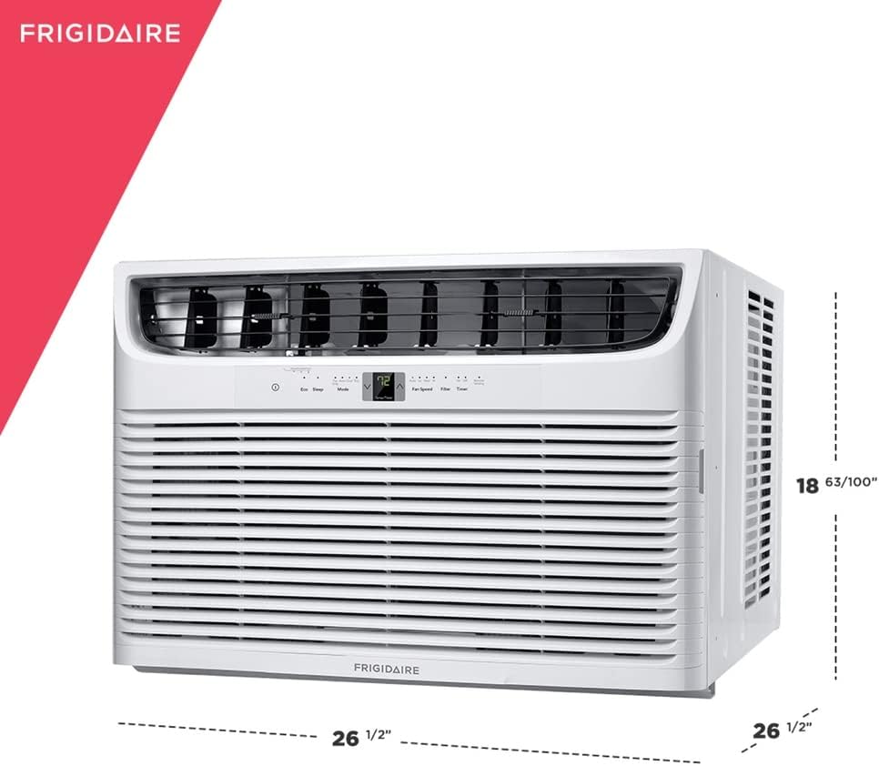 White 8,000 BTU Window-Mounted Slider Casement Air Conditioner I40127
