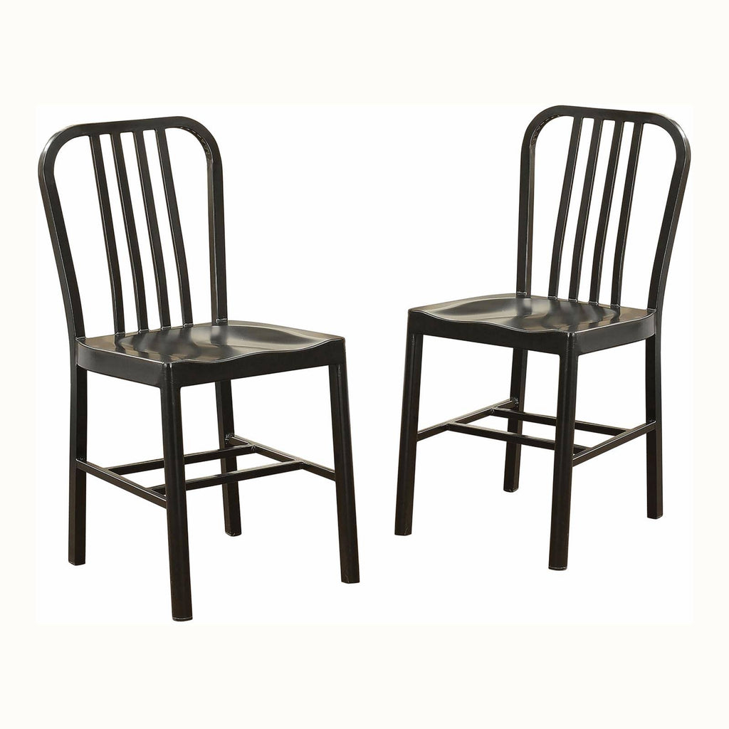 Set of 2 Modern Steel Side Chairs D597
