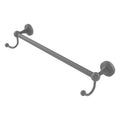 36 inch Towel Bar with Integrated Hooks Matte Gray M989