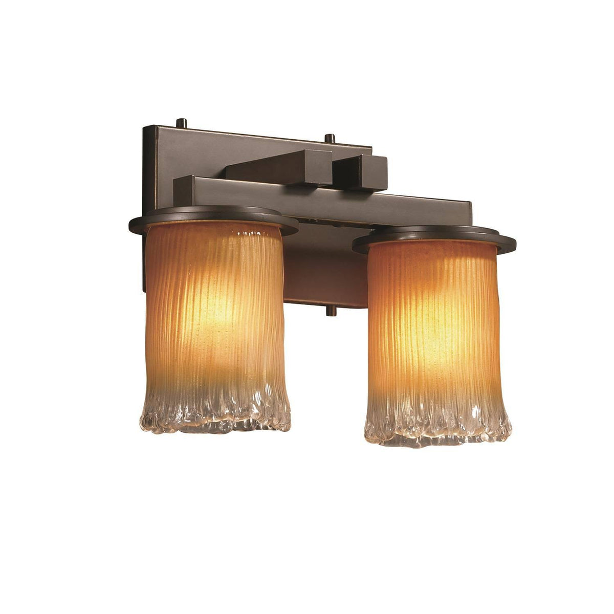 2-Light Straight-Bar Bath Bar in Dark Bronze Z25630