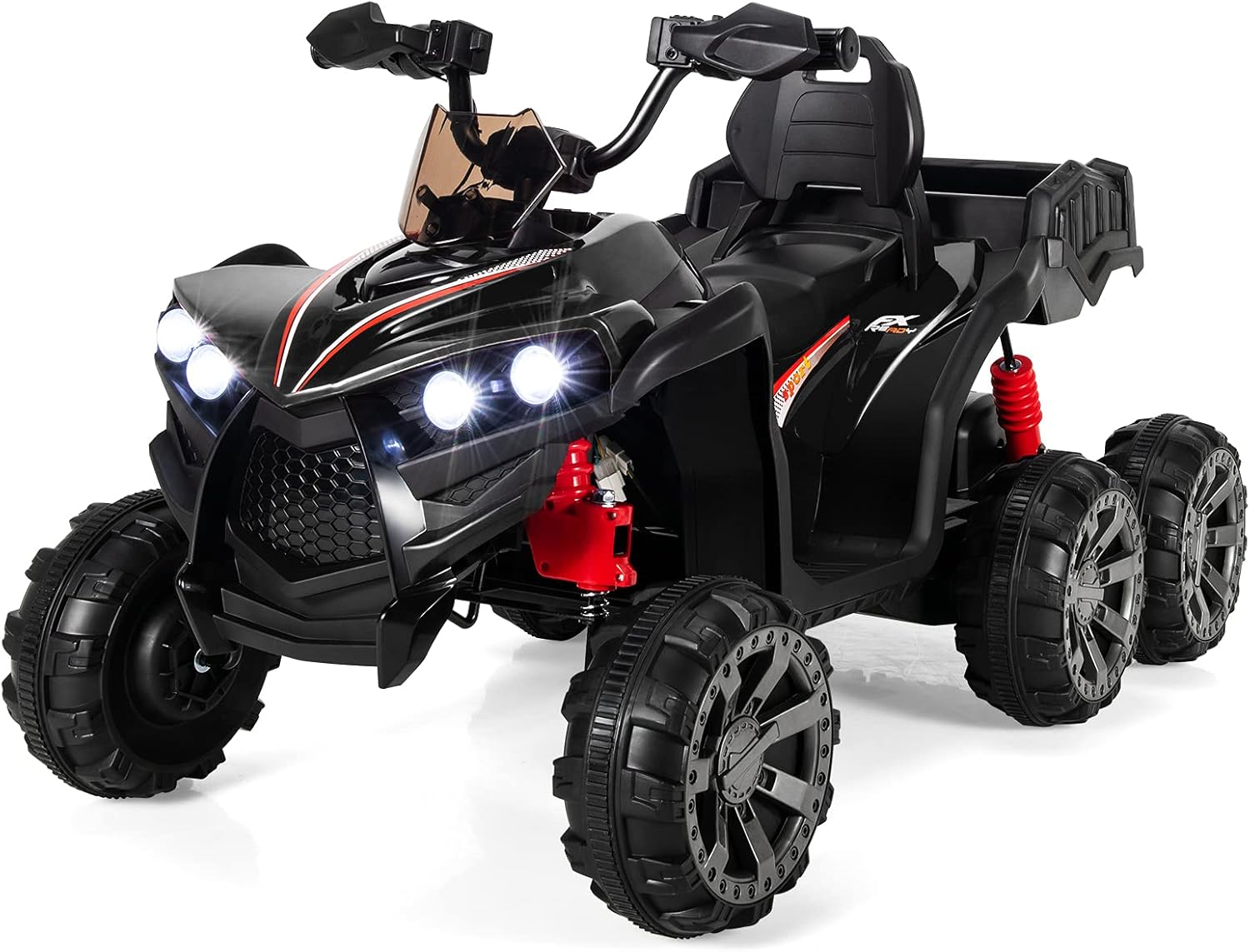 12V Battery Powered 6 Wheels Electric Ride on ATV (Black) X157