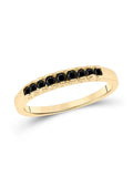 Black Color Enhanced Diamond Band Ring 1/4 Cttw A658659