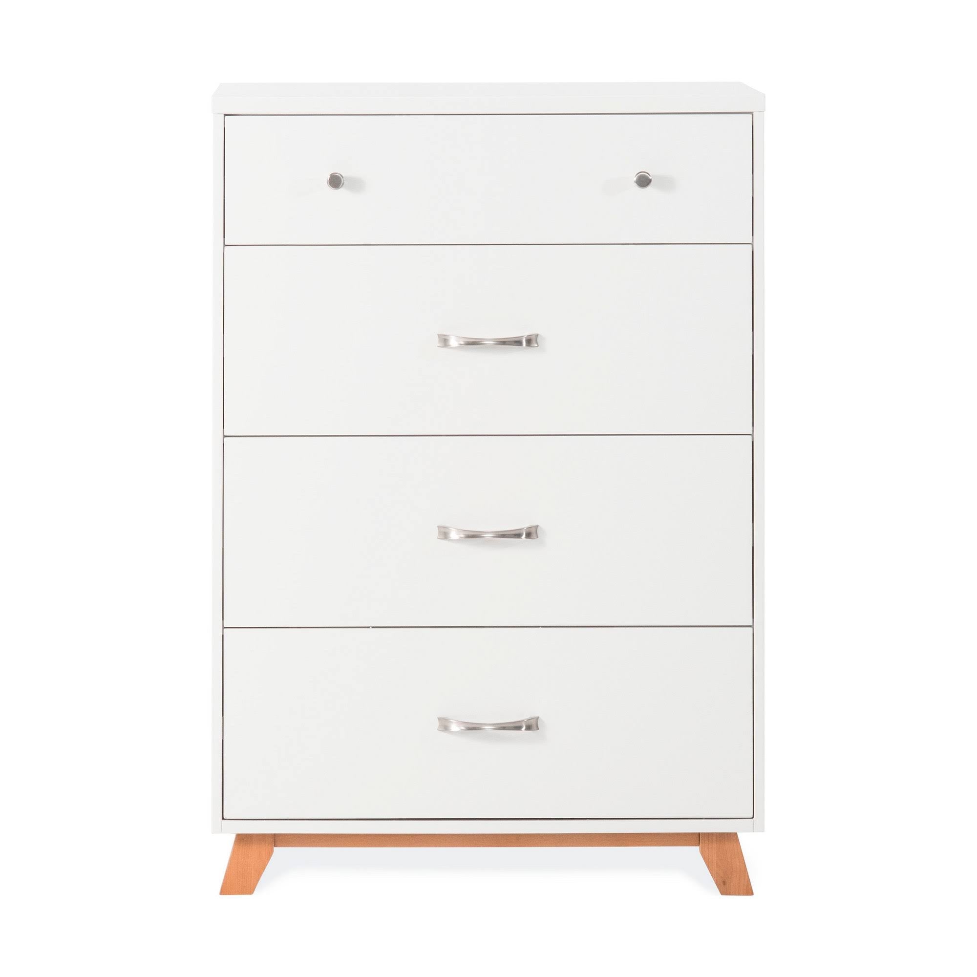 White/Natural 4-Drawer Chest E840745