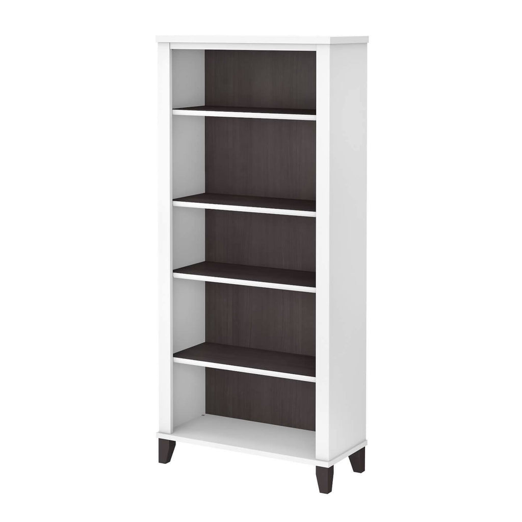 White 5 Shelf Bookcase K31428