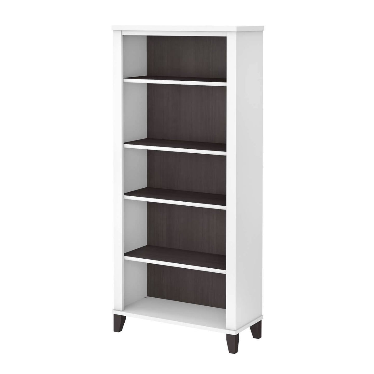 White 5 Shelf Bookcase K31428