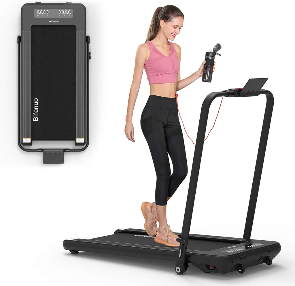 2 in 1 Folding Treadmill with Bluetooth Audio Speakers F359
