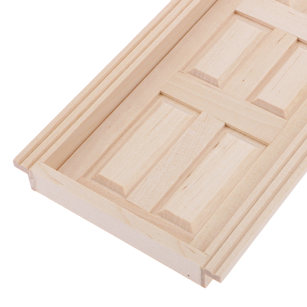 Unpainted Wooden Exterior Door with Frame A17882