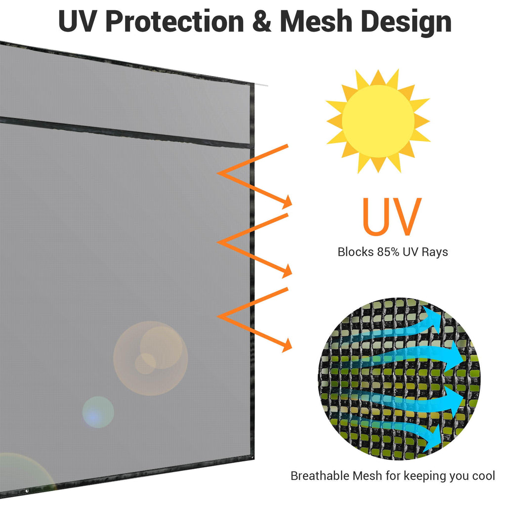 RV Awning Fabric Replacement with Side Mesh Screen Kit I734