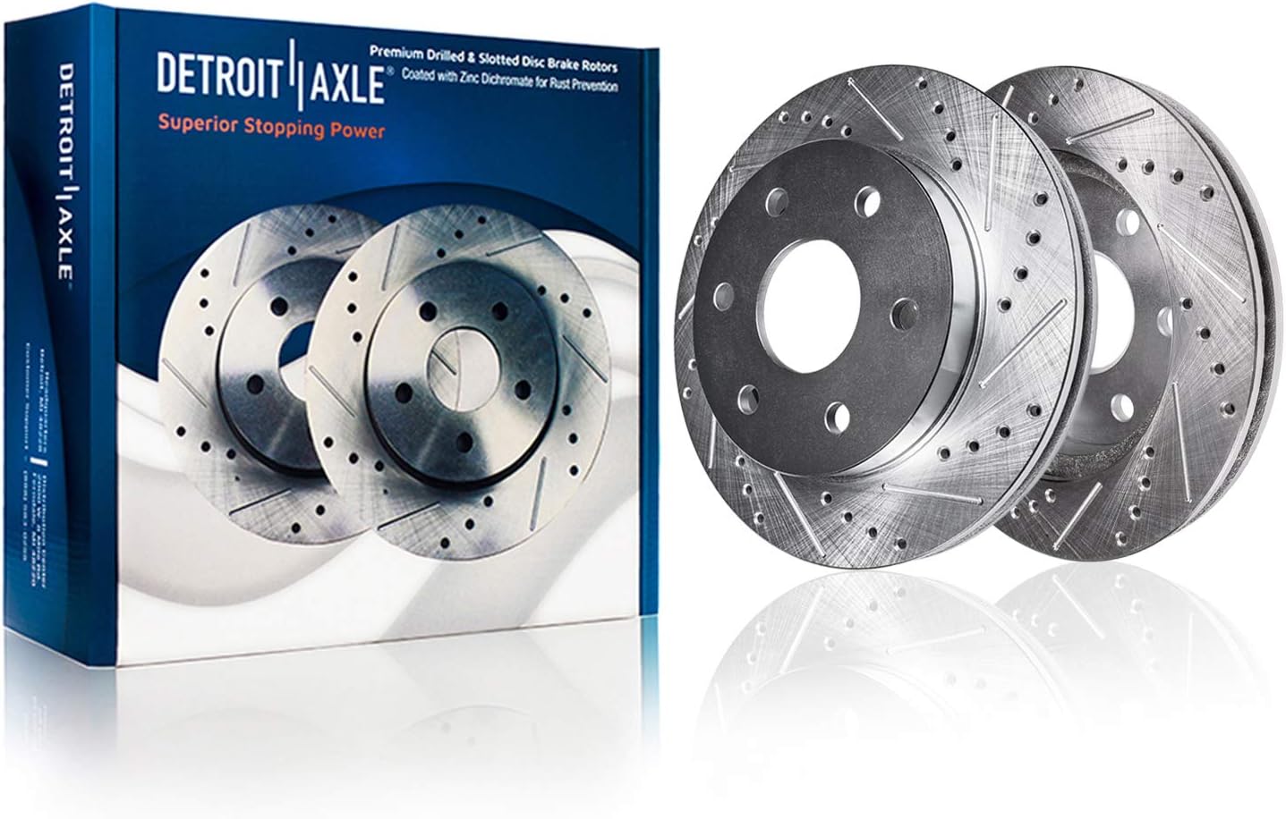 12.99" Front & Rear Drilled Slotted Rotors w/Brake Pads F194